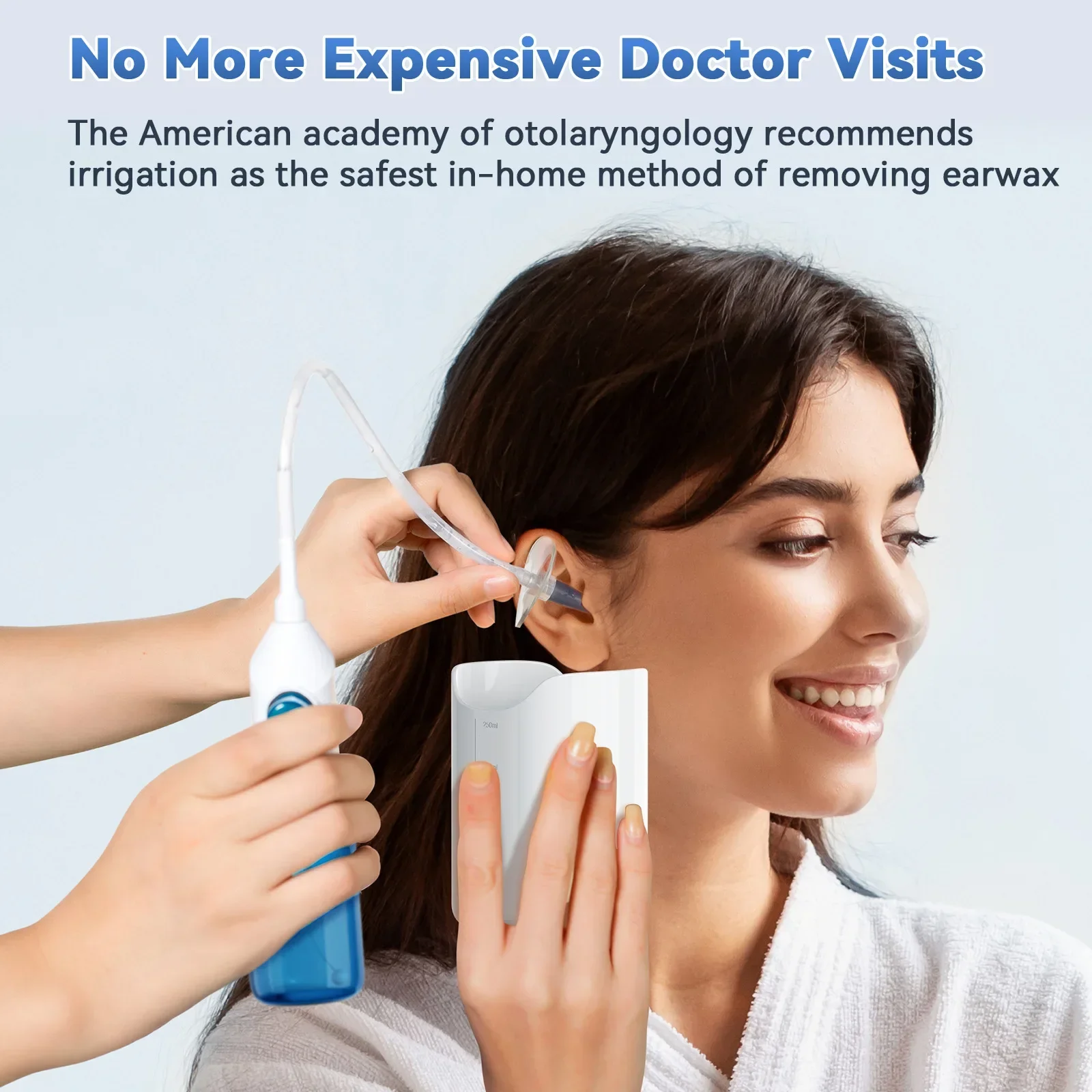 Ear Wax Removal Ear Infection Cleaning Ear Washer Kit Health Care Earwax Remover Cleaner for Adults Kids With 30 Tips