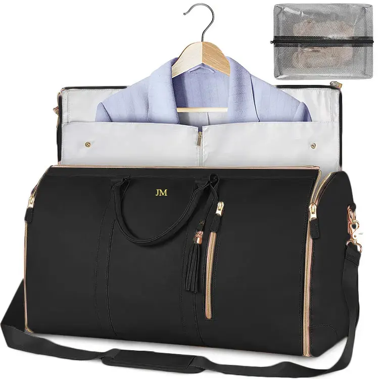 

Customizable Letters New Women's Large PU Folding Suit Storage Bag Large Capacity Hand Luggage Bag Travel Bag Multi Function