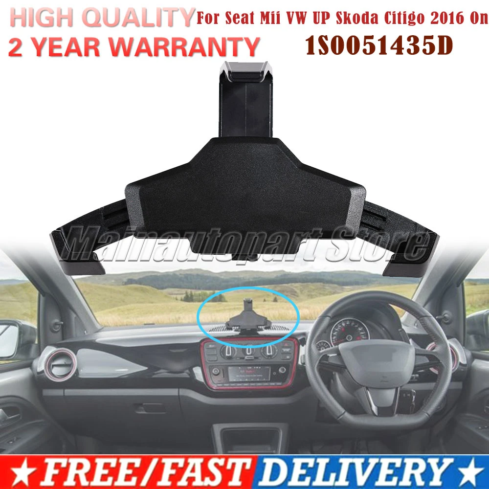 VHEUHZ Supporto per telefono montato sul cruscotto compatibile con VW Seat Skoda UP Citigo Mii 1S0051435D Alloggiamenti da auto per cellulari