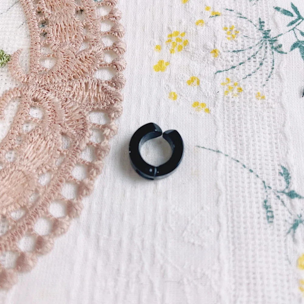 Fashion Hexagram Doll Jewelry Ear Clip Black Personalized Doll Stud Earrings Chain Mini Cool Plush Doll Earring 15cm/20cm Doll