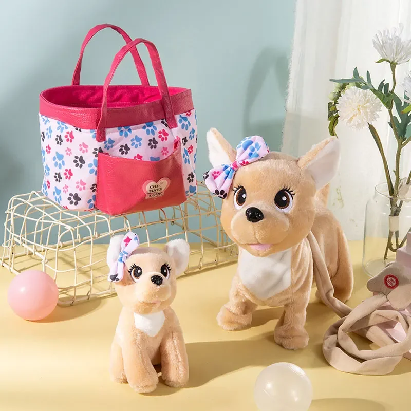 Electronic Plush Dog Toy Robot Puppy Walk Bark Sing Songs Music Animal Leash Controled Electric Pet For Kids Birthday Gift 3