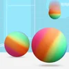 2 Pcs Rainbow Balls Bounce Play Kids Playing for Pool Handball Beach Child Flaping Kickball 4