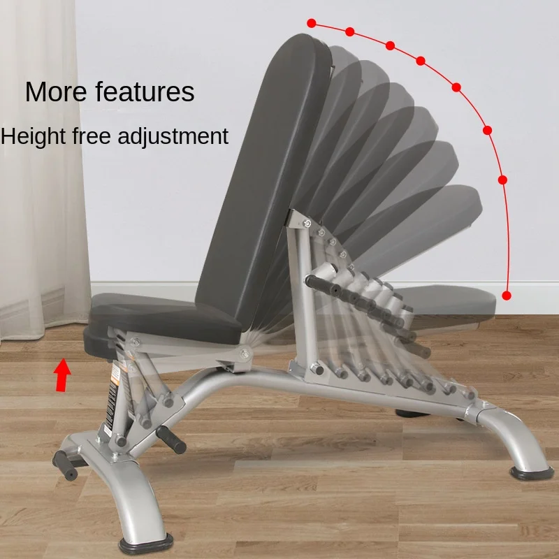 MIYAUP heavy multifunctional bench press stool adjustable flat household slivery dumbbell fitness chair