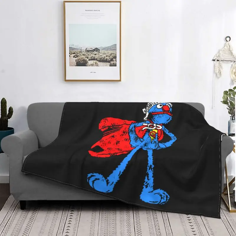 Super Grover Elmo Grobi Cookie Monster Blanket Plush Bedding Nap Blanket Skin Friendly For Sofa Bedroom