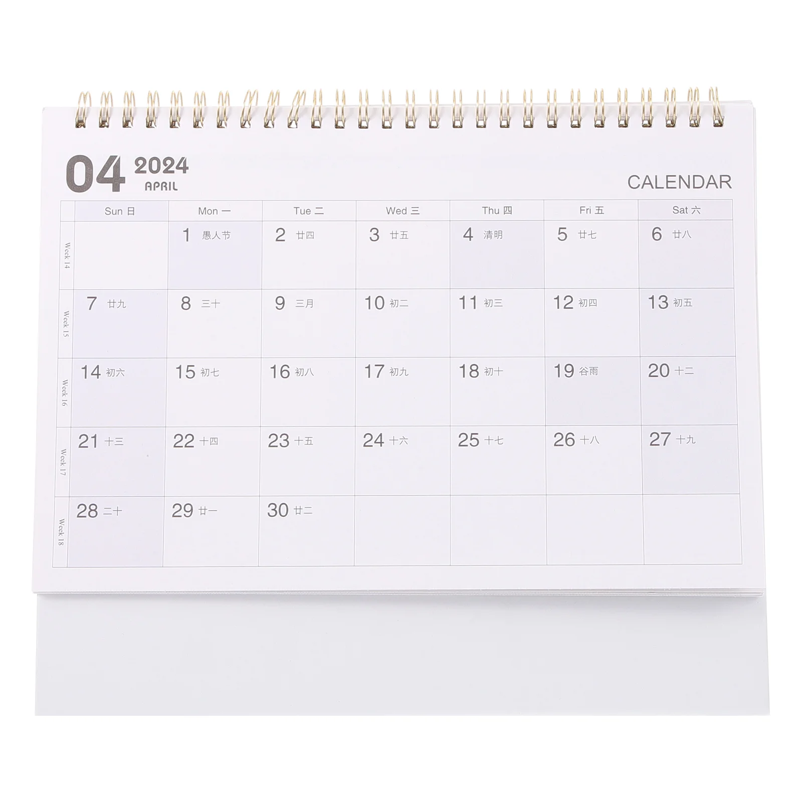 Calendar Block for Desk Delicate Standing Decorate Monthly Calendars Tabletop 2024 Paper Decorative