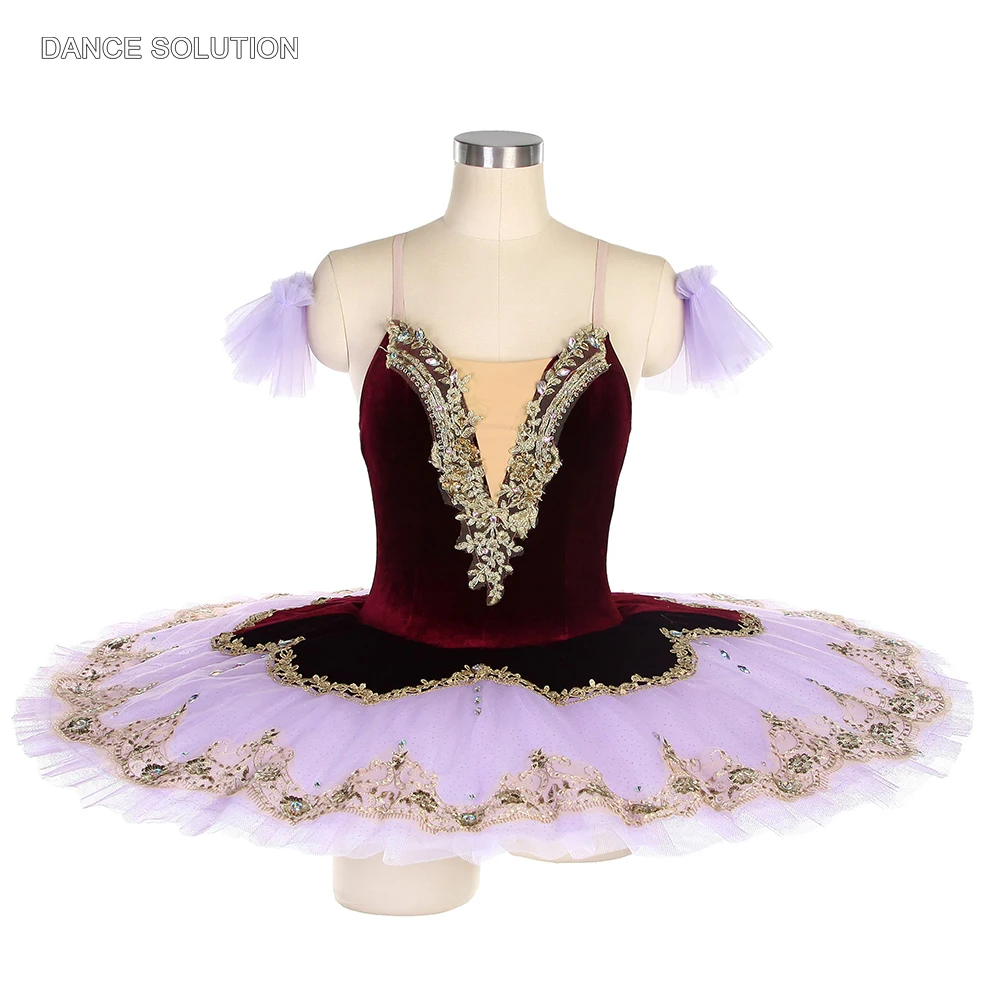 

BLL499 Adult New Professional Ballet Tutu Stretch Velvet Bodice with Stiff Tulle Skirt Women's Ballet Performance Costumes