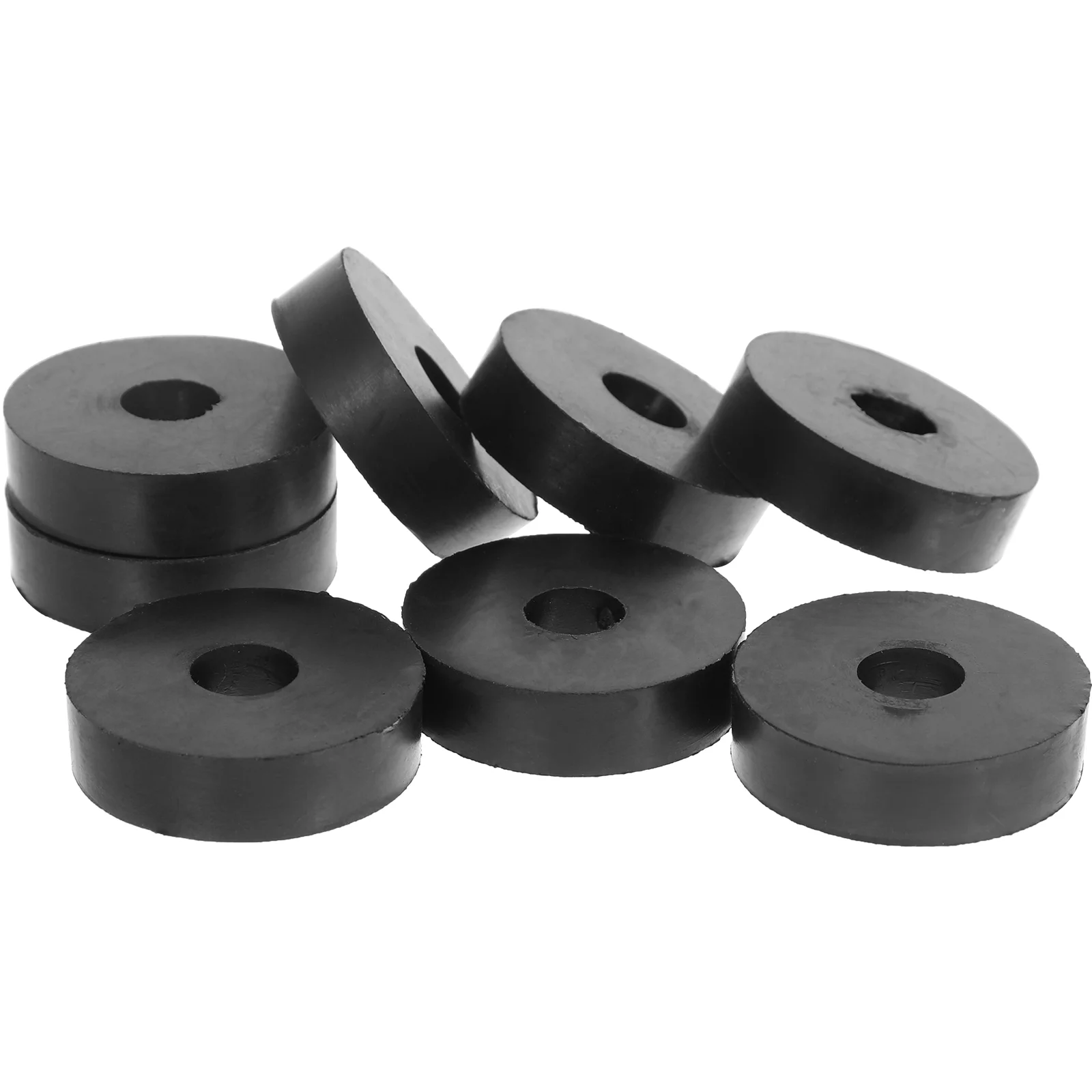 

8 Pcs Rubber Isolation Pad Repair Washers Punch Hole Flat Vibration Suppression Black