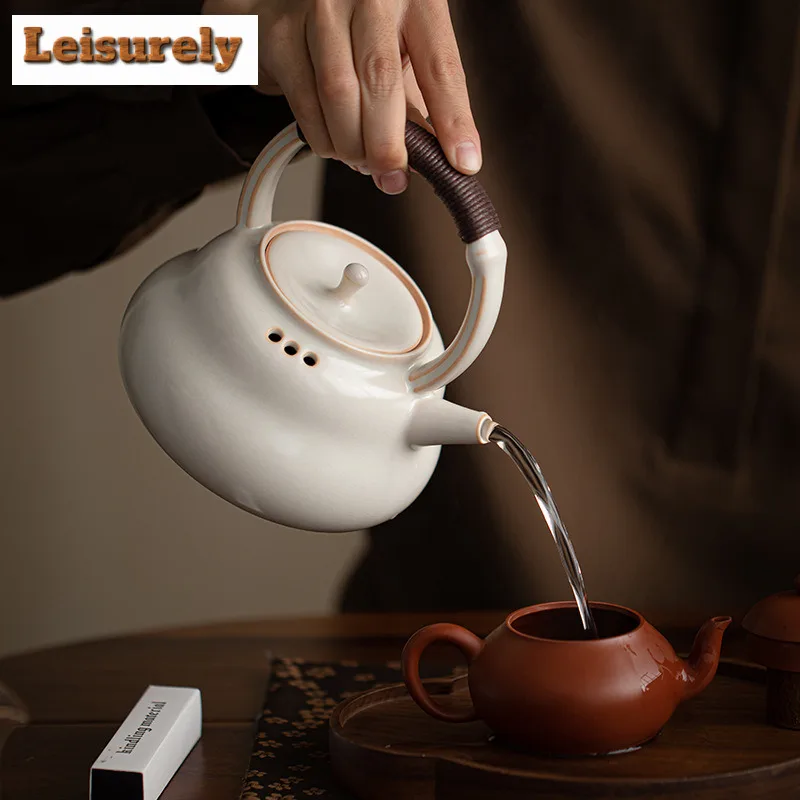 Soda Glazed Lifting Handle Pot Tea Warmer Holder Candle Heater Stove Household Kettle Stand Boiling Water Carbon Furnace Teaware