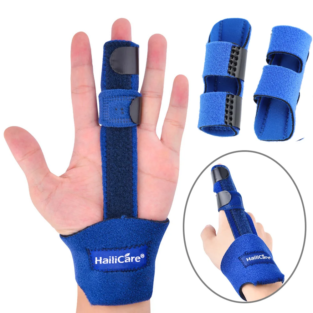 Finger splint brace adjustable support stabilizer straightening broken fingers built-in aluminum alloy fix arthritis pain relief