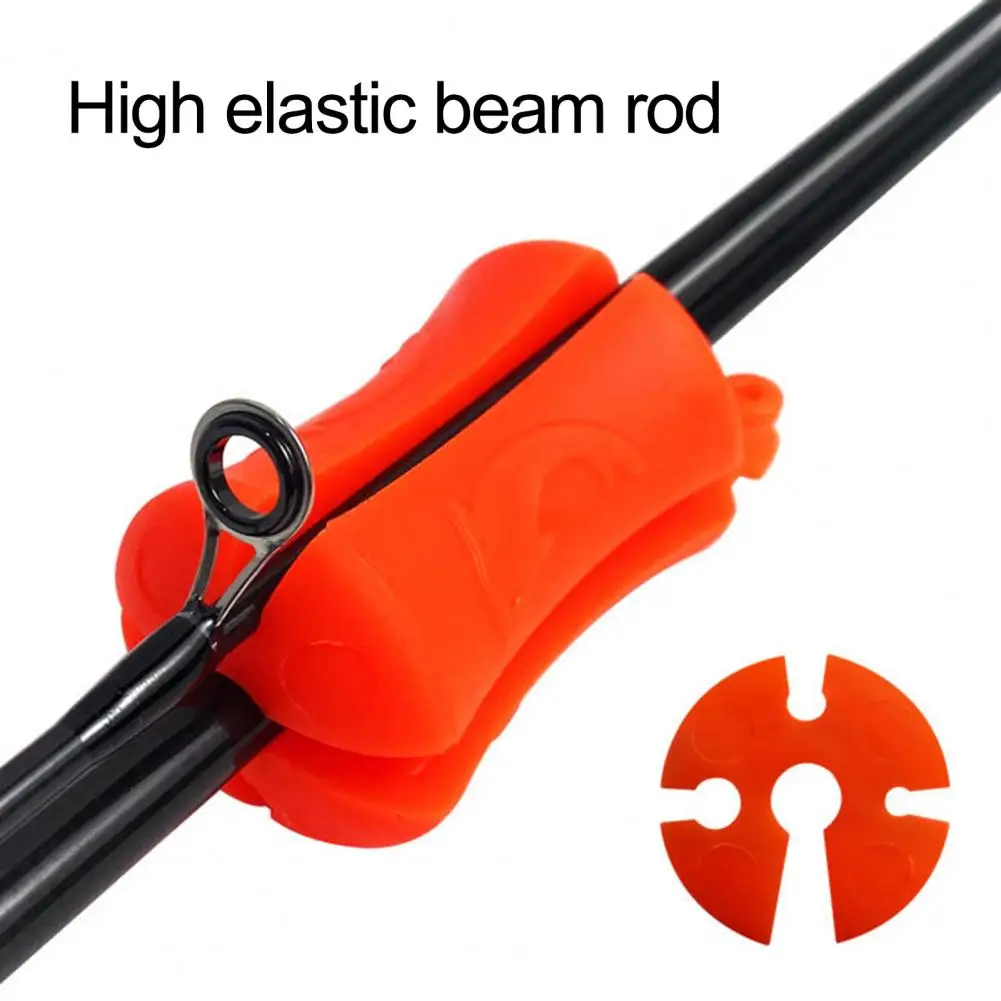 

Fishing Rod Tie Beam Multifunctional High Elasticity Non-slip Reusable Anti-tie Prevent Rod Collision Soft Fishing Pole Holder O