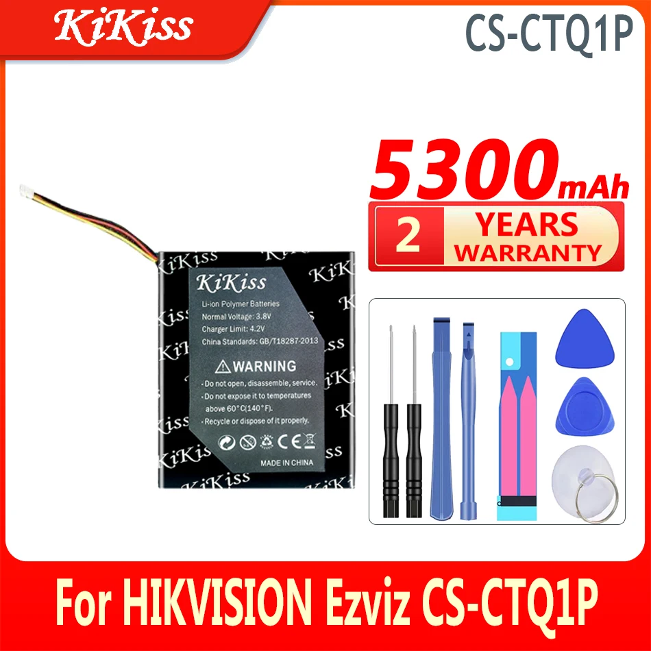 Batteria Kikiss Da 5300Mah Per Hikvision Ezviz Cs-Ctq1P