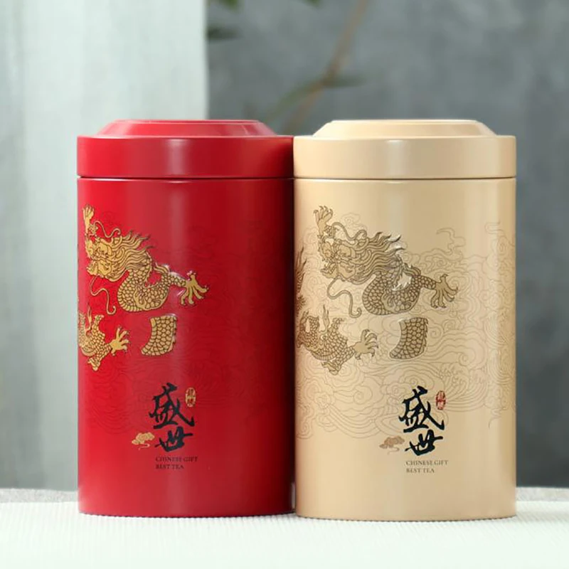 Boutique Empty Tin Tea Tins Household Storage Tea Container Kitchen Spice Sealed Tank Travel Portable Coffee Moisture-proof Jar tea tin box tea canister airtight container