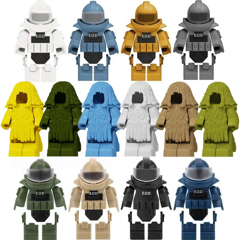 

Military Accessory Building Block Modern Soldier Figures Camouflage Equipment Bomb Disposal Suit Bricks Boy Toy Assembled Gifts