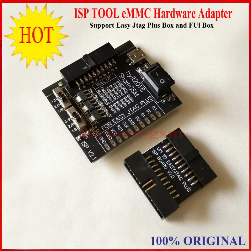 새로운 EASYJTAG EMMC 2 in 1 ISP 어댑터 도구, Z3X-Easy Jtag Plus 및 FUI Box 지원