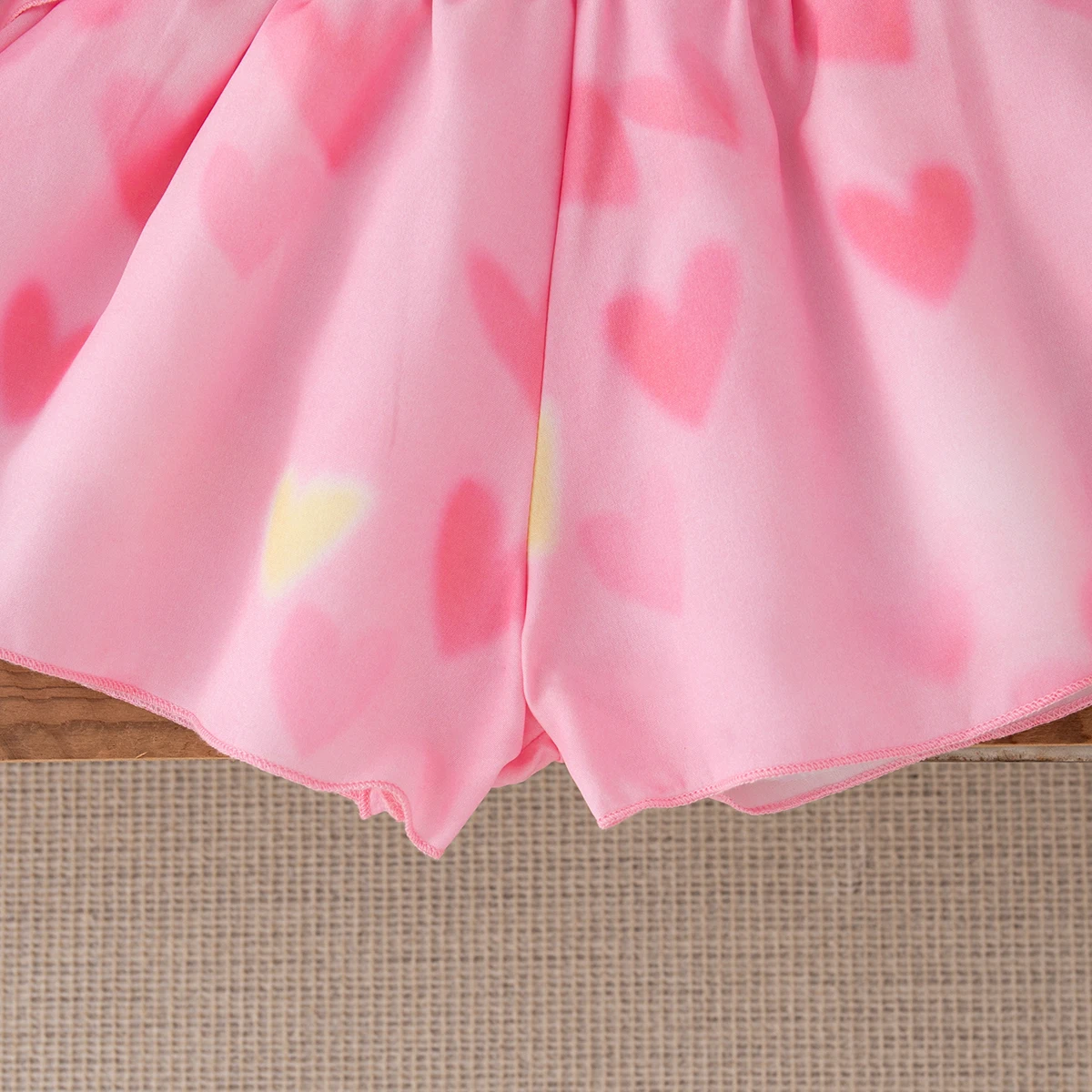 فستان بنات صيفي قطعتين كرز وقلب