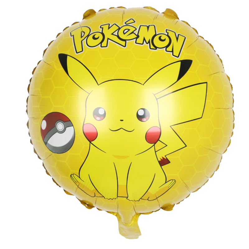 thumbnail image 1 of Globo de Pokémon Pikachu Geni Tortuga Maravillosa Rana Hierba Pequeño Dragón de Fuego Globo de Aluminio Decoración de Fiesta de Cumpleaños para Niños, 1 of 5
