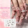 15PCS Nail Art Charms Crystal Heart Nail Charms Pink Shiny Planet Charms 3D Alloy Star Nail Charm Shiny Flatback Diamond Nail 5