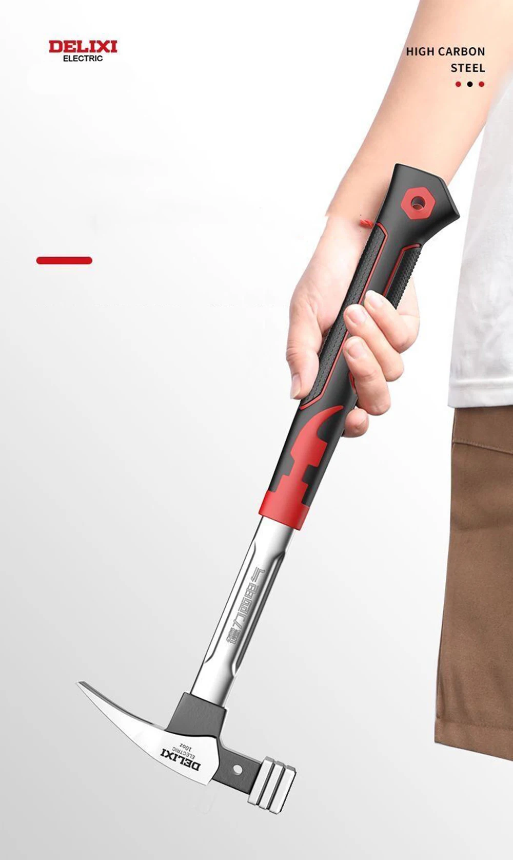 Description Picture 6 of itemDELIXI Genuine Fiber Claw Hammer Handle Multifunctional High Carbon Steel Hammer Woodworking Nail Pulling and Hammering Tools
