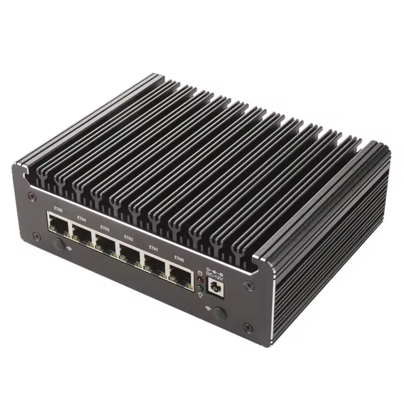 Topton Intel U300 Pentium Gold 8505 N100 Fanless Mini PC 6 LAN i226-V 2.5G Firewall Router DDR5 DDR4 NVMe SATA Proxmox pfSense 4