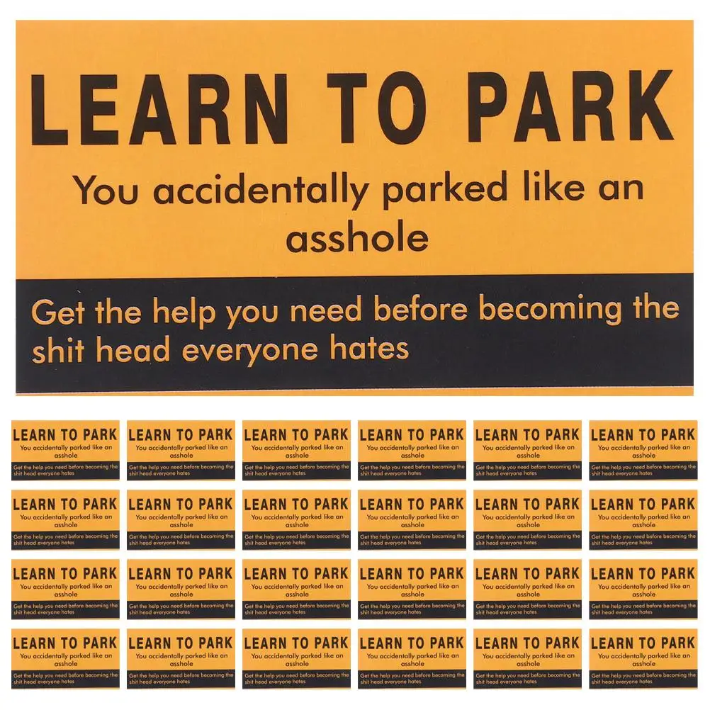 50Pcs Parking Violation Card Joke Tickets Funny Bad Stickers Temporary Sticker Cards bad Cards with Multi Reasons Parking Jokes