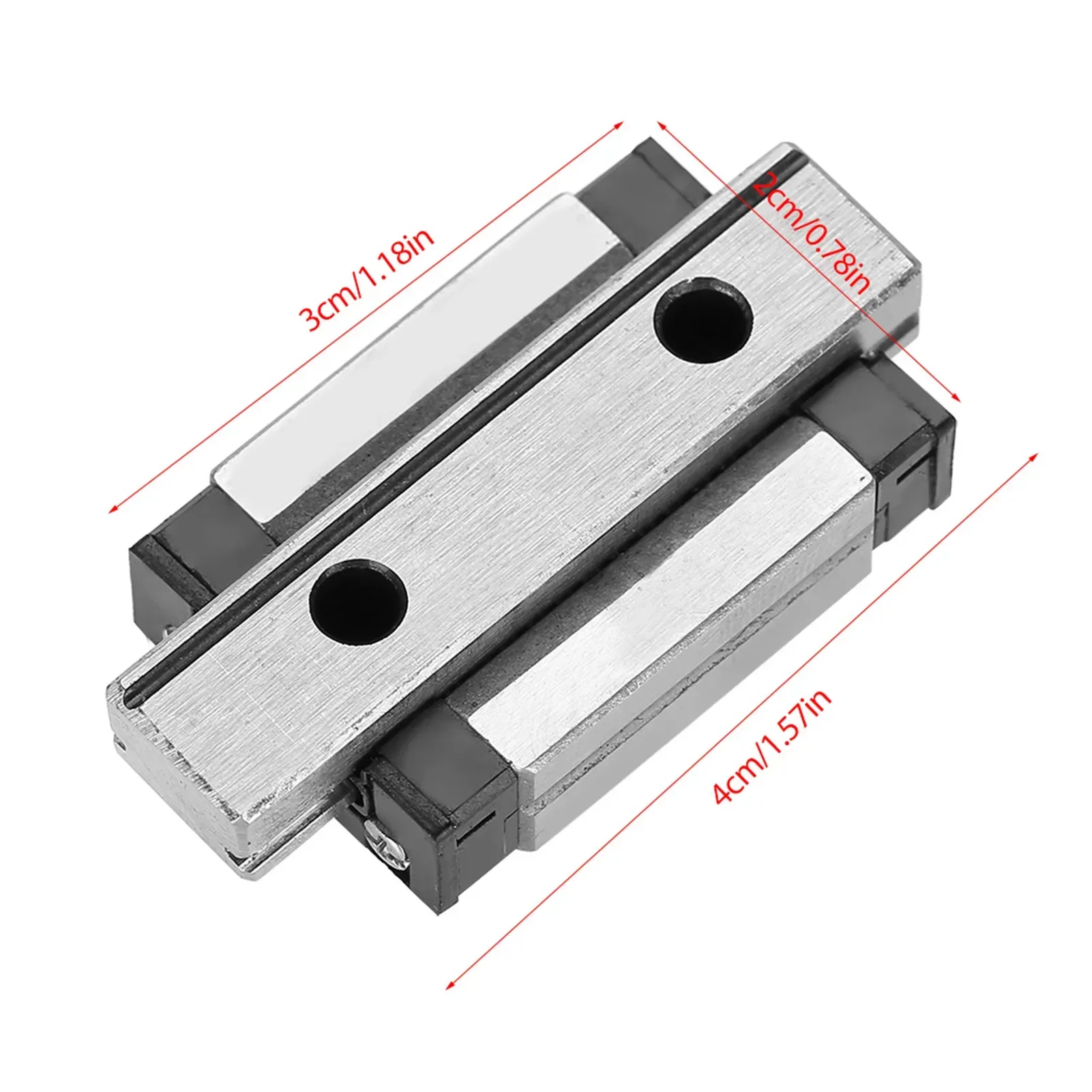 Compact Linear Motion Rail with Slide Block and Carriage - 9mm Width