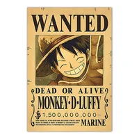 ⁦ملصقات "المطلوبين" الكلاسيكية من أنمي ون بيس | One Piece Vintage "Wanted" Bounty Wall Posters⁩ - الصورة ⁦4⁩