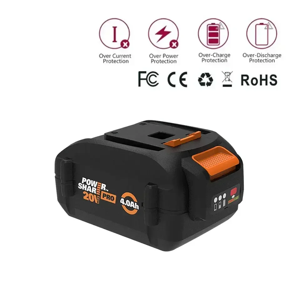 Original For WORX brand new genuine WA3578 - PowerShare 20V 4.0AH/5.0AH/6.0AH lithium-ion large-capacity battery 2