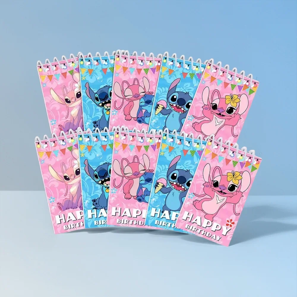 10pcs 귀여운 스티치 코일 노트 어린이 일정표 주간 노트 다이어리 학생 학습 용품 남아 여아 선물
