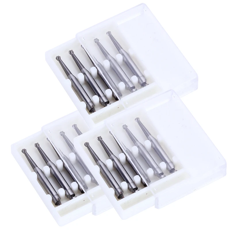 AZDENT Dental Labor Hartmetall Bohrer 5 Pcs Niedriger Geschwindigkeit Runde RA Stahl Bur Bohrer Klinik Handstücke Zahnmedizin Zubehör Werkzeuge – Detail 29