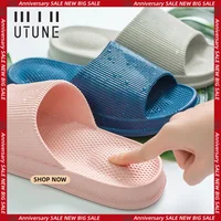 UTUNE Non-slip Massage Slippers Women EVA Indoor Slippers Light Couple House Bath Shoes Man Waterproof Sandals Slides Bathroom 1