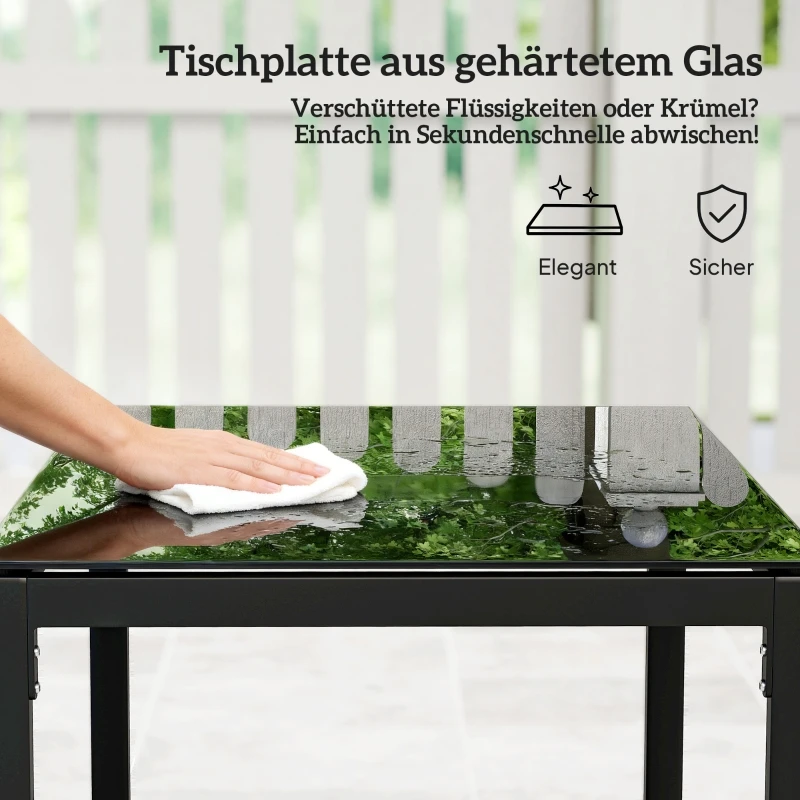 3-teiliges Rattan-Bistro-Set, Gartenmöbel mit 2 Stühlen, Couchtisch und abnehmbaren hellgrauen Kissen – Detail 7