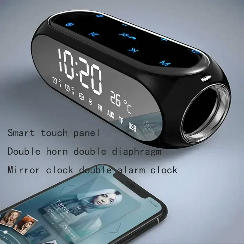 Portable Home Desktop Clocks Wireless Bluetooth Speaker Mobile Computer alarm clock digital Radio Receiver Mini Alarm Clock 2