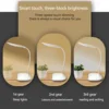 LED Reading Desk Lamp Portable Desk Lamp USB Charging Table Light Touch Dimming Learn Eye Protection Light Room Office Lighting 5