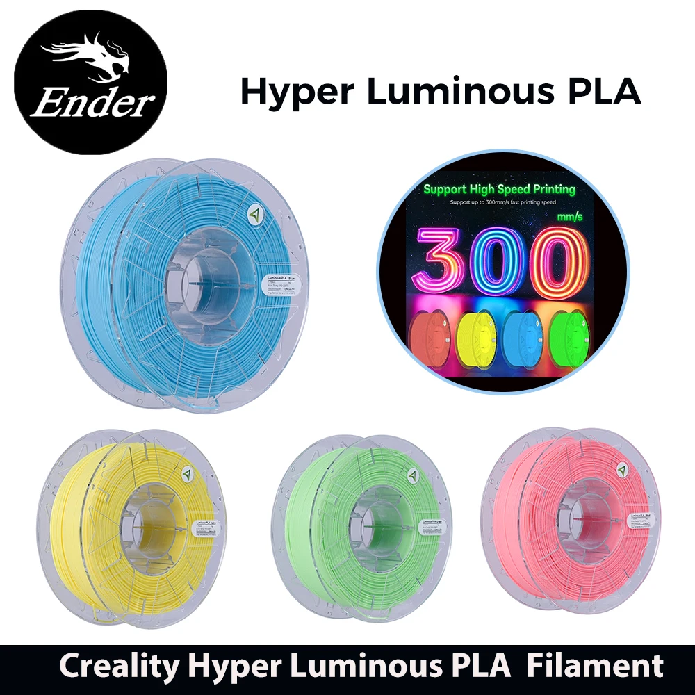 크리에이티 하이퍼 루미너스 PLA 필라멘트 야광 1.75mm PLA 야광 3D 프..