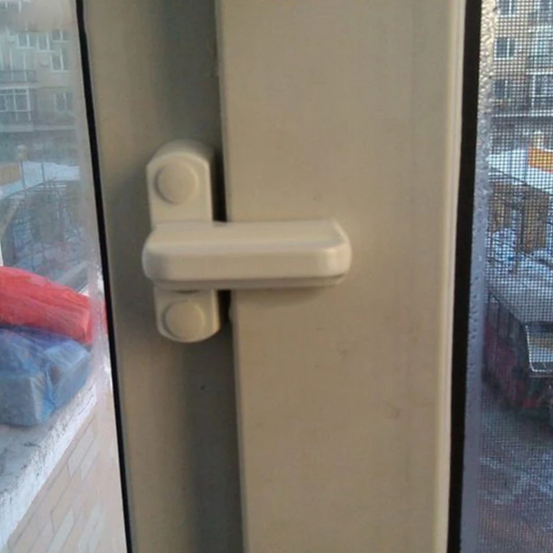 2PCS Plastic Steel Casement Door And Window T-shaped Lock Anti-Theft Lock Buckle Casement Window With Key Hardware