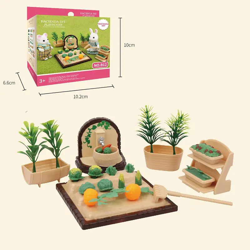 Deluxe Dollhouse Furniture Set - Montessori Miniatures for Creative Play and Imaginative Gifts