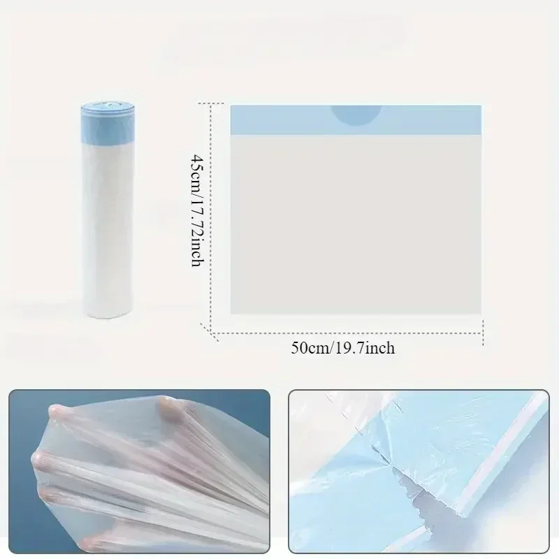 75/300pcs Garbage Bag Drawstring Household Disposable Kitchen Dormitory Living Room