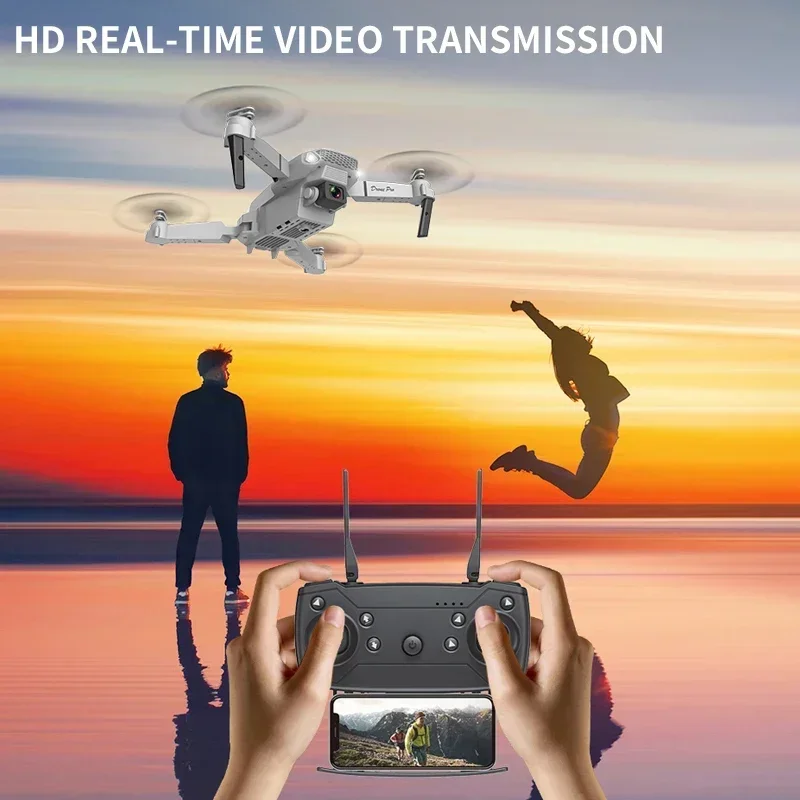 New E88 Pro FPV Drone with HD 4K 1080P Camera, WIFI, Height Hold, Foldable RC Quadcopter Helicopter Toy Gift drone quadcopter