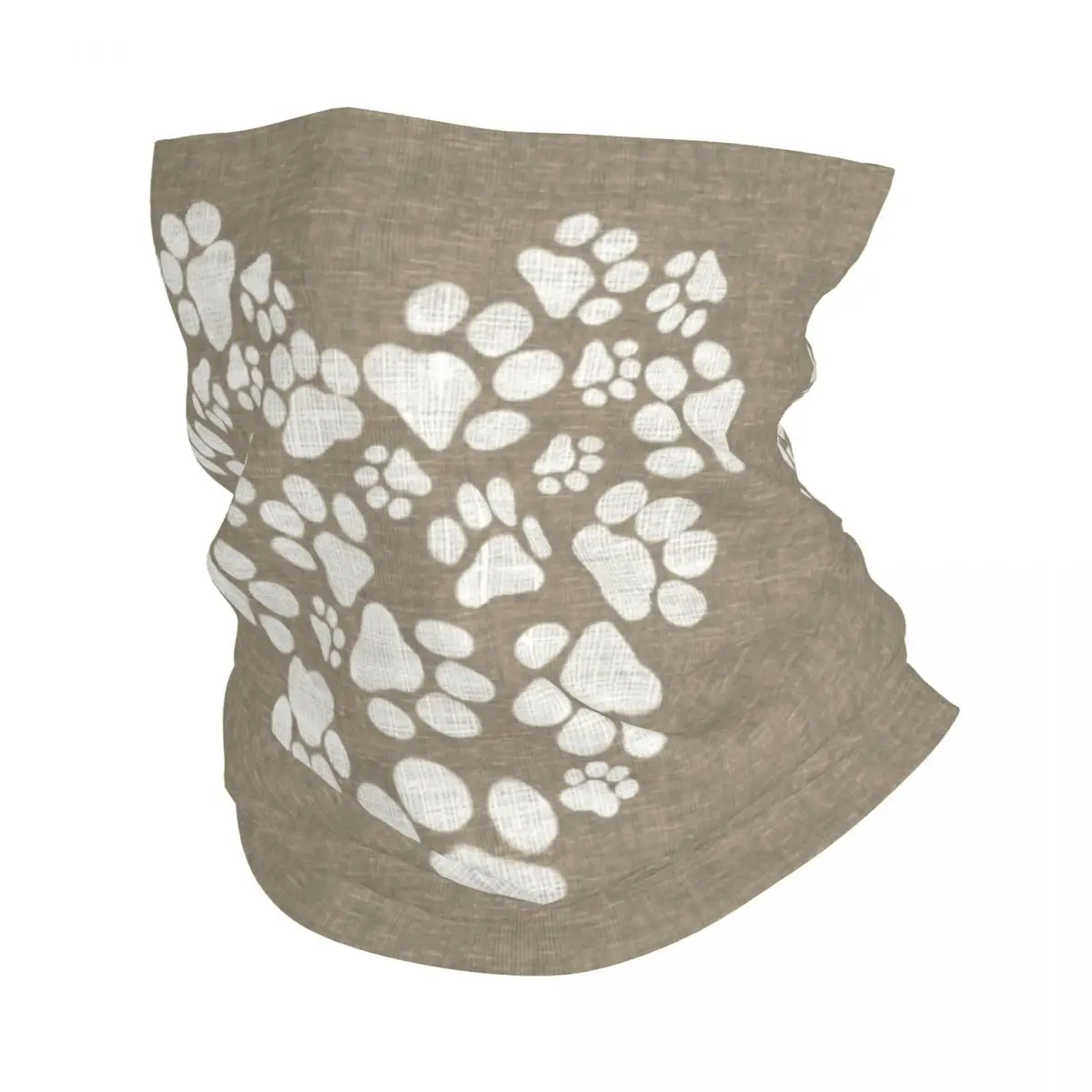 

Dog Paw Prints Heart Neck Gaiter Men Women Windproof Winter Pet Footprint Bandana Scarf for Hiking
