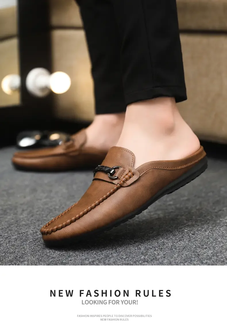 Herren Pantoletten Slipper Als Bequeme Freizeitschuhe Ohne Ferse_voghion.com