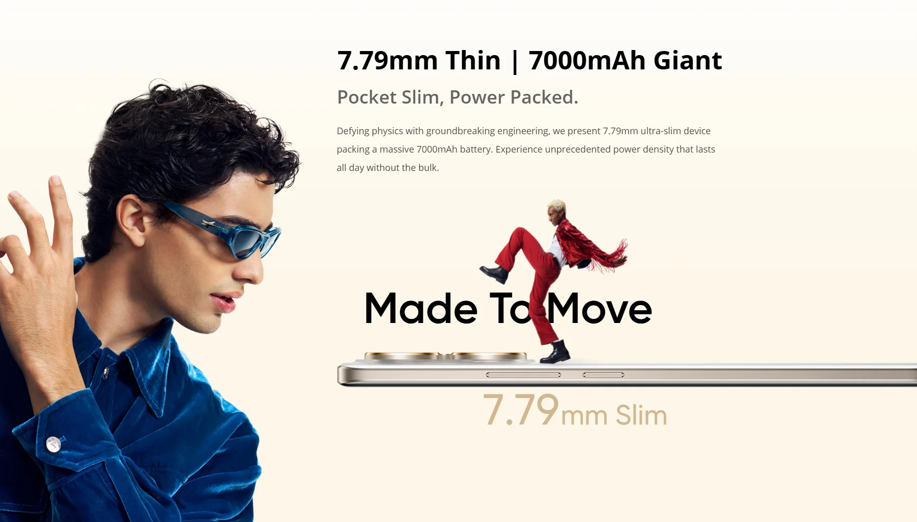 Global Version realme 15 Pro 5G Smartphone 7000mAh Battery Snapdragon 7 Gen 4 Chips 144Hz HyperGlow 4D Curve+ Display