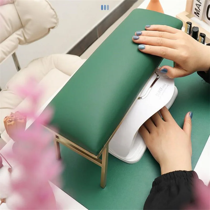 Top Quaility PU Leather Marble Nail Hand Rest Pillow Hand Cushion Pillow Holder Nail Art Stand For Manicure Table For Nail Salon