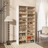 Portable Shoe Rack Organizer, Stackable Sneaker Storage Shoe Cabinet with Magnetic Clear Door, 10 Layers 40 Pairs 1