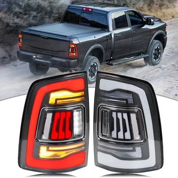 LED Tail Lights for Dodge Ram 2008-2018 1500 2500 3500 4th Gen Dynamic Animation Sequential Turn Signal Rear Lamps Assembly