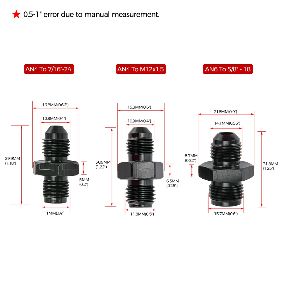 Adaptateur D’alimentation Huile AN-4 Vers M11x1.0 – Raccord De Restriction 1mm Pour Turbo Garrett