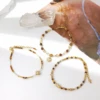 Lii Ji Natural Stone Citrne Tiger's Eye 2-4mm Stainless Steel 14K Gold Filled Bracelet Handmade  Jewelry For Female
