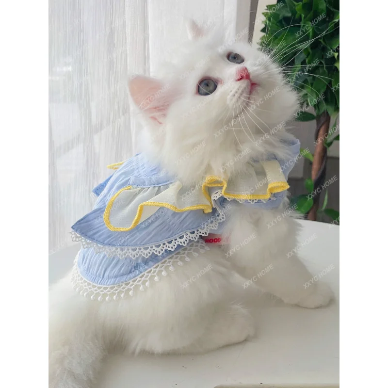 Vestiti Per Gatti Vestito Estivo Ragdoll Cute Kittens Dress Summer Pet Cat Kitten Vest Prodotti Per Animali Accessori Per Gatti Forniture Per Animali 