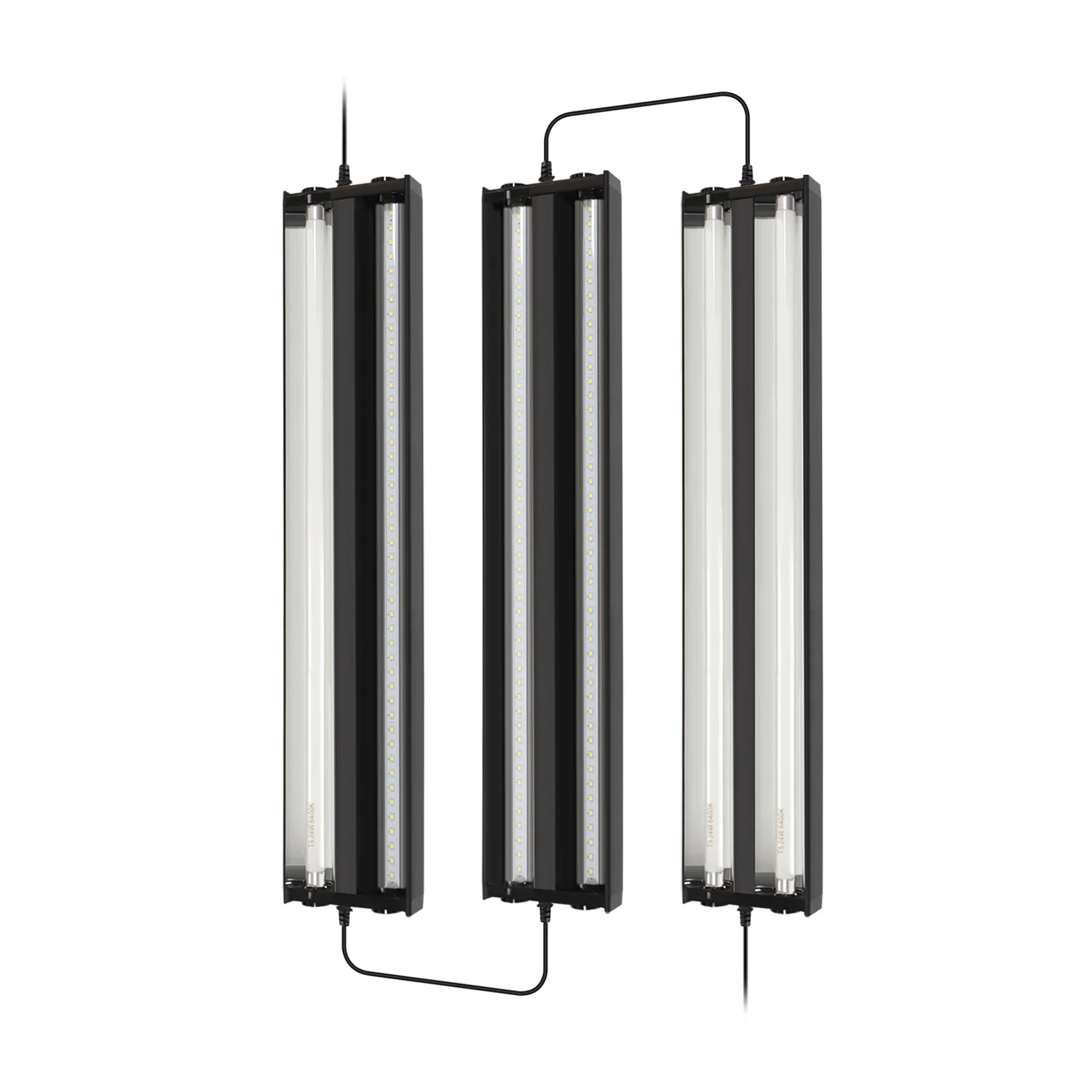 Hydroponics Equipment 2 Bulbs Grow Tube LED Light And T5 High Output Fluorescent Plant Lamp Fixtures