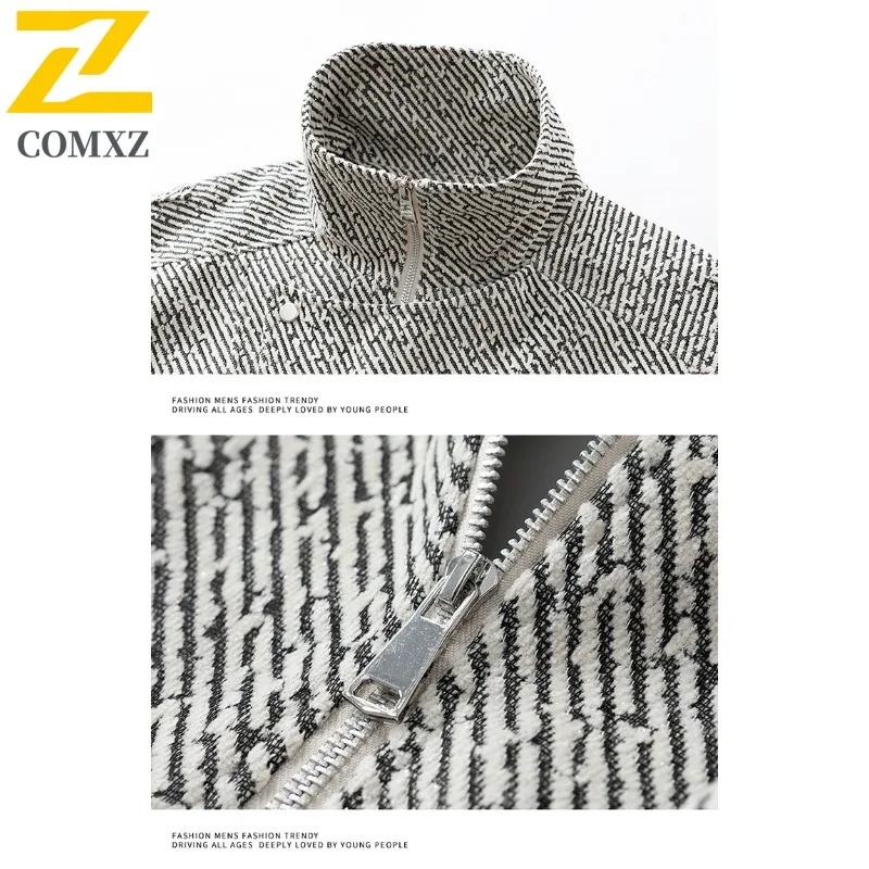 Men's Vintage Jacket Overcoat Thickened Wool Blend High Street Trench Coat Stand Collar Windproof Urban Streetwear Outerwear