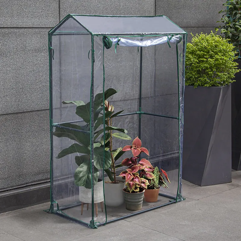 Balcony Home Plant Garden Greenhouse Windproof and Rainproof Outdoor Garden Greenhouse Insulation Cover Walk-in Plant